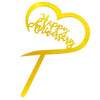 Happy Anniversary Acrylic Cake Topper, Assorted, 1 Pc
