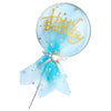 Happy Birthday 3D Fabric Cake Topper, Colour Options, 1 Pc, Blue