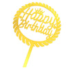 Happy Birthday Acrylic Cake Topper, Assorted, 1 Pc