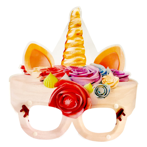Happy Birthday plastic party goggles with an assorted decorative frame, providing a greeting accessory for birthday portraits and celebration photo corners.