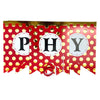 Happy Birthday Polka Dot Paper Wall Banner, Red