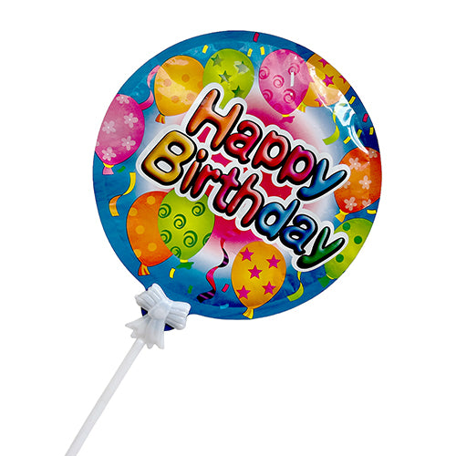 Happy Birthday Round Foil Balloon Cake Topper