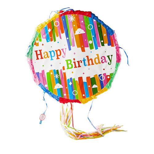 Round Happy Birthday piñata / khoi bag