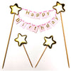 Stars Flag Buntings Cake Topper Kit PINK - FUNZOOP
