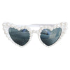 Heart-Shaped Plastic Party Goggles, Red, White or Black