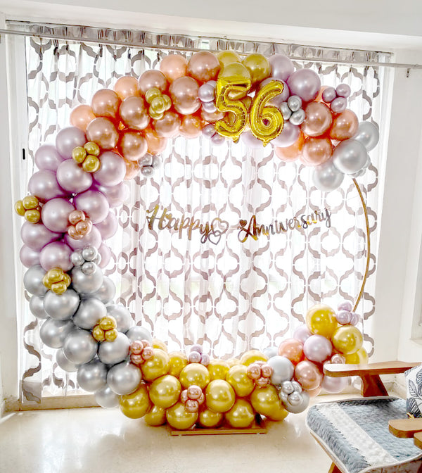 Home Anniversary Balloon Decoration