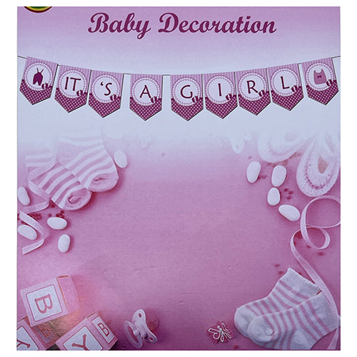 It's a GIRL Paper Wall Banner-funzoop-thepartyshop