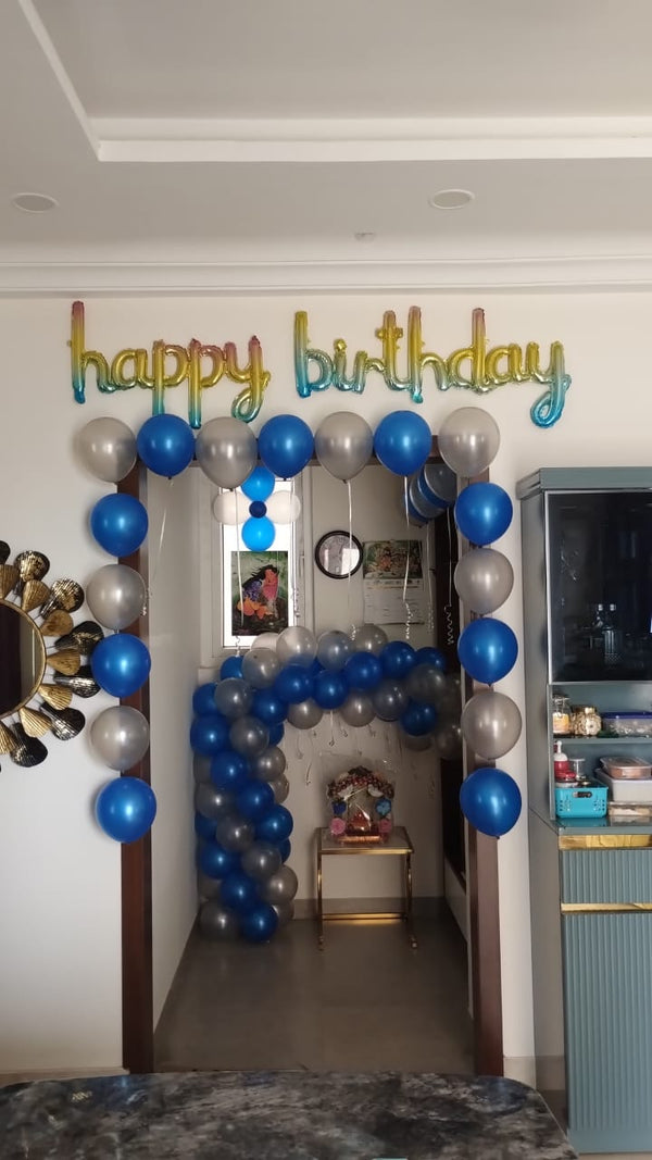 Krishna Birthday Balloon Decoration