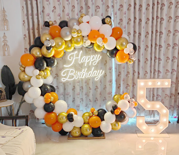 Metallic Birthday Balloon Decoration