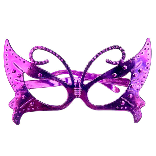 Metallic Silver Plastic Party Goggles, 1 Pc