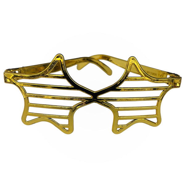 Metallic Silver Plastic Party Goggles, 1 Pc