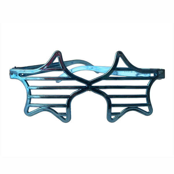 Metallic Silver Plastic Party Goggles, 1 Pc