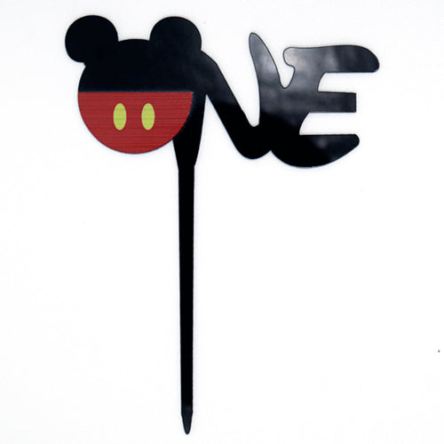 Mickey Mouse ONE Plastic Cake Topper for 1st Birthday