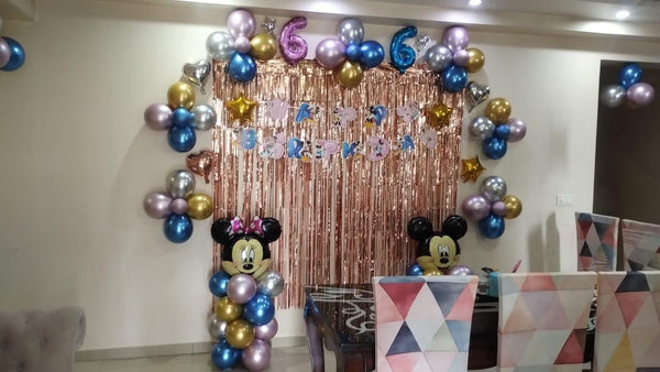 Mickey Mouse Twins Birthday Balloon Decor in Gurgaon