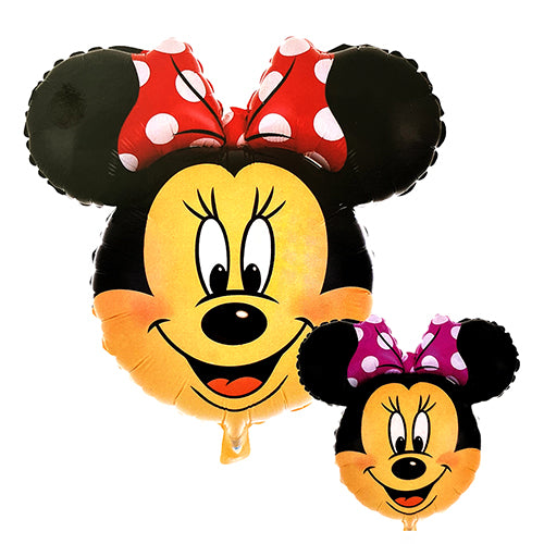 Minnie Mouse Foil Balloon shown as a product reference for character birthdays and playful family celebrations and a coordinated party display.