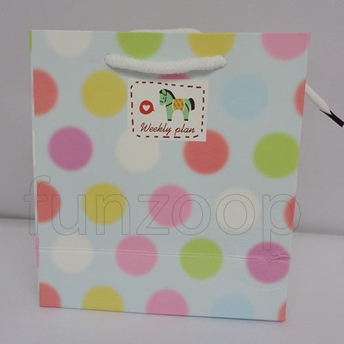 Multicolor Polka Dots Fancy Bag 6 Inch X 6 Inch