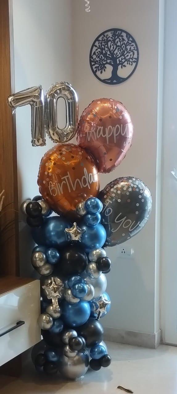 Number Cluster Balloon Centerpiece in Gurgaon
