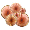 Glitter Paper Party Fans, Assorted, Pack of 6, Rose Gold sold by Funzoop - The Party Shop