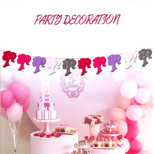 Princess Head Paper Wall Bunting