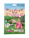 Princess Paper Birthday Theme Wall Banner, Pink