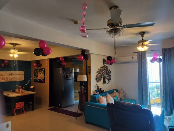 Red and Black Balloon Decoration
