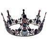 Rose gold plastic tiara crown with rhinestone embellishments and a metallic finish, providing a decorative head accessory for bridal and princess portraits.