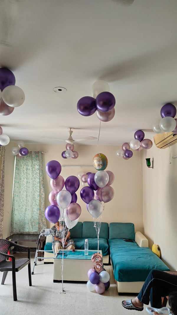Simple Birthday Anniversary Balloon Decoration