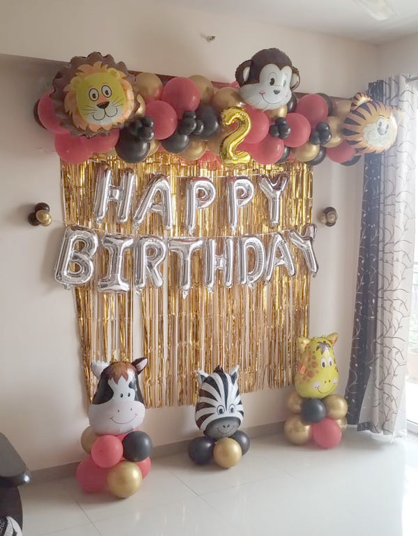 Simple Jungle Home Balloon Decoration