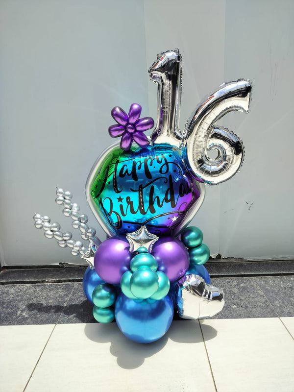 Sixteenth Birthday Balloon Centerpiece in Gurgaon