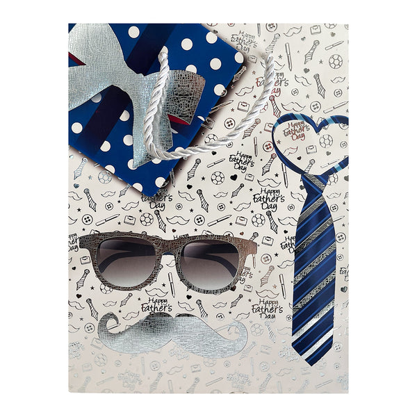 Small Size Gift Paper Bag, Happy Father's day ( blue )