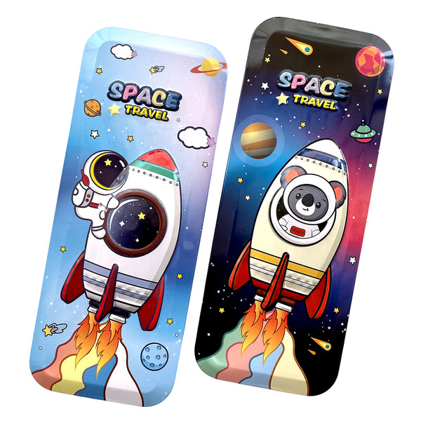 Space Metal Pencil Box, Assorted