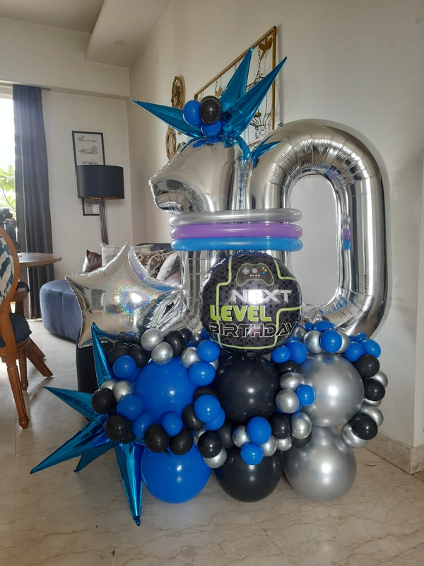 Star Level-Up Number Balloon Centerpiece in Gurgaon