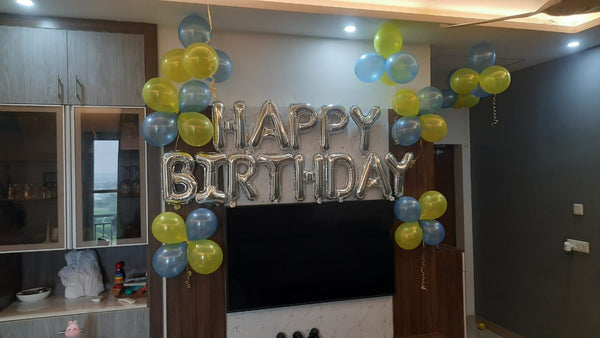 Summer Yellow and Blue Home Balloon Decoration