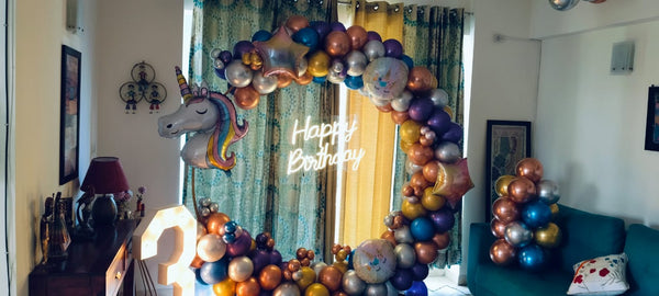 Unicorn Birthday Balloon Decoration