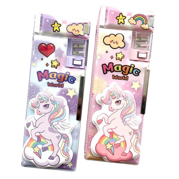Unicorn Magnetic Pencil Box, Assorted