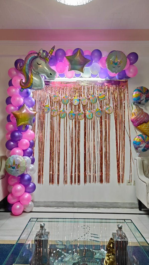 Unicorn Pink Balloon Decoration for Birthday