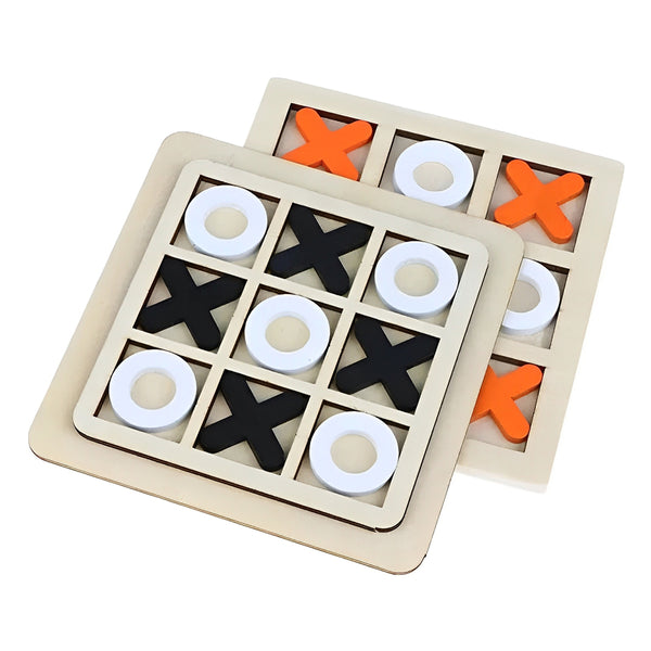 Wooden Tic Tac Toe Game, Assorted