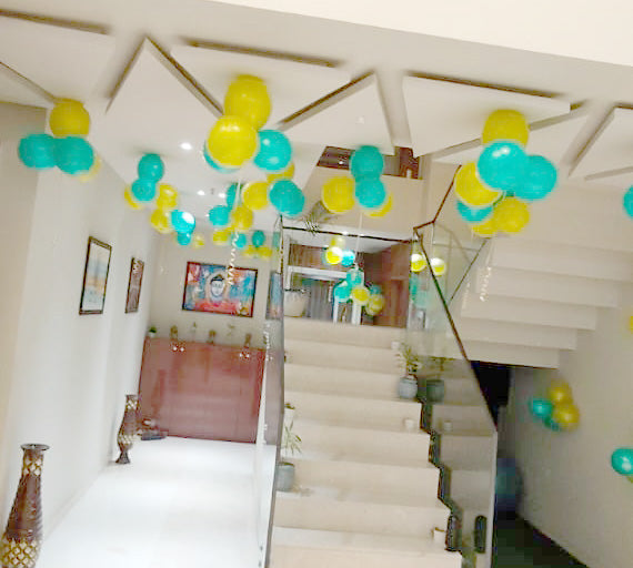 Yellow Green Birthday Home Balloon Decoration