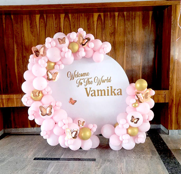 Baby Girl Arrival Balloon Decoration