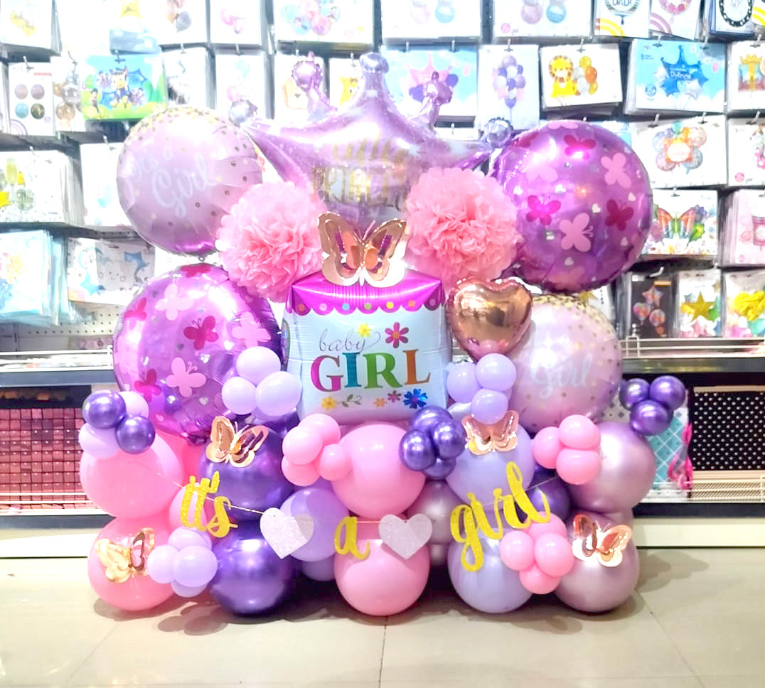 It's a Girl Princess Balloon Centerpiece
