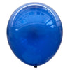 Product view of metallic crystal blue latex balloons, showing the listed colour and finish for twelve-inch party backdrop groups and celebration decorations.