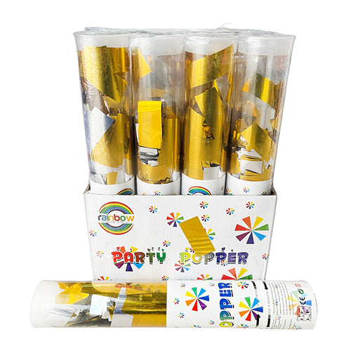 Gold metallic foil confetti party popper