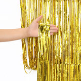 Gold silver purple and green metallic party curtain decoration for event backdrops from Funzoop The Party Shop