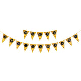 Golden happy anniversary flag banner for anniversary party wall decoration from Funzoop The Party Shop