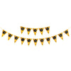 Golden happy anniversary flag banner for anniversary party wall decoration from Funzoop The Party Shop