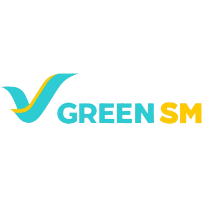 Green SM logo with turquoise and yellow lettering, featured among the corporate clients served by Funzoop.