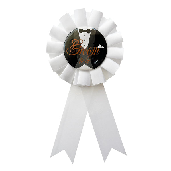 Groom to Be rosette badge