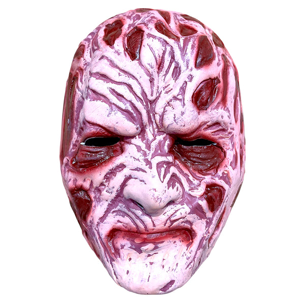 Halloween Brown & Red Plastic Ghost Face Mask - 1 Pc by Funzoop