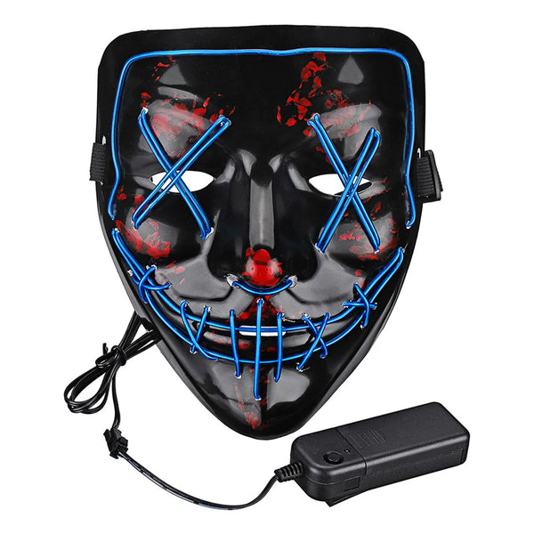 Halloween Neon Light Face Mask - Assorted Colours by Funzoop