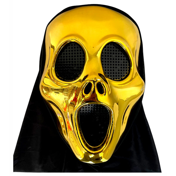 Halloween Plastic Scream Ghost Mask, Red & Gold Options by Funzoop